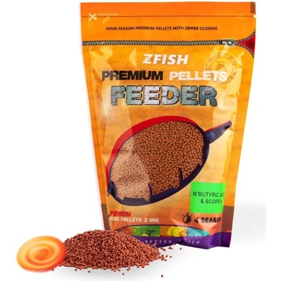 Zfish Mikro Pelety Premium Feeder Pellets 700g 2mm N-Butyric Acid & Scopex