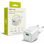 Mobile Origin Захранване за ел. мрежа с USB-C изход с технология за бързо зареждане - Mobile Origin PW23 GaN Mini Fast Wall Charger 30W (бял) (MO-30WMCH-PW23)