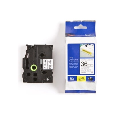 páska BROTHER TZS261 čierne písmo, biela páska extra lepivá ADHESIVE Tape (36mm) (TZES261)