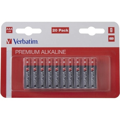 Verbatim АЛКАЛНА БАТЕРИЯ AAA 20 ПАКЕТ (HANGCARD) (49876)