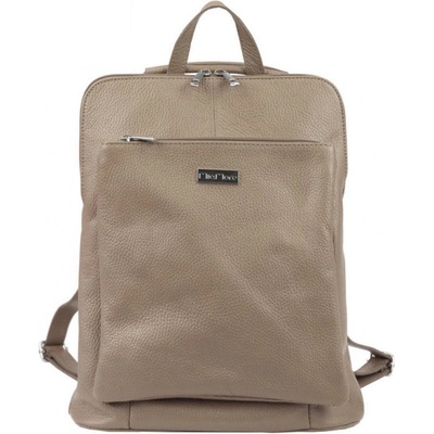MiaMore 01-015 kožený batůžek Taupe 10 l