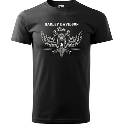 Sablio tričko s potlačou Harley-Davidson S krídlami černé