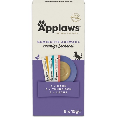 Applaws Creamy Treats losos 8 x 15 g