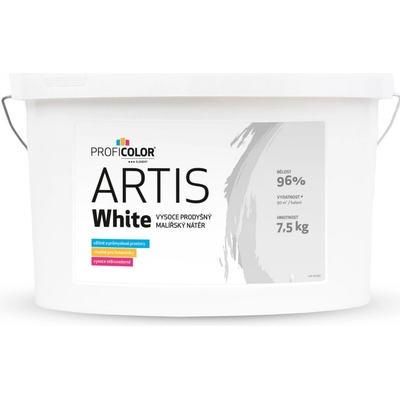 Malířská barva ARTIS White, interiérová, bílá, 7.5kg – Zboží Mobilmania