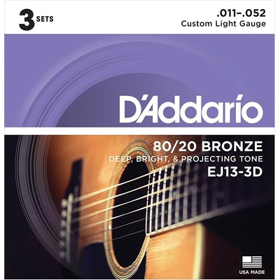 D'Addario EJ13-3D Струни за акустична китара (EJ13-3D)