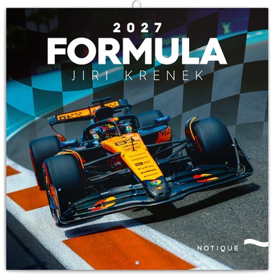 poznámkový: Formule Jiří Křenek, 30 × 30 cm západní kalendarium 2027