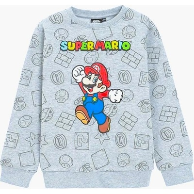 Mikina Super Mario 68198 -261d šedá