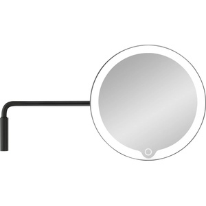 blomus Огледало за грим MODO LED, стенен монтаж, 5-кратно увеличение, черно, Blomus (BM66352)