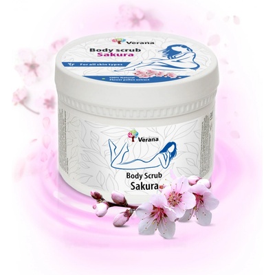 VERANA Telový peeling Sakura, 300 g