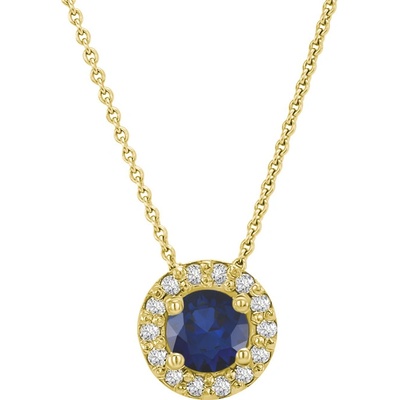 Eppi Halo prívesok so zafírom a diamantmi Usara P36134