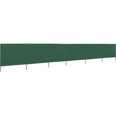 Petrashop 6dílná zástěna proti větru látková 800 x 120 cm zelená