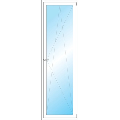 OKNA HNED Plastové okno 69x224 cm bílé otevíravé a sklopné pravé