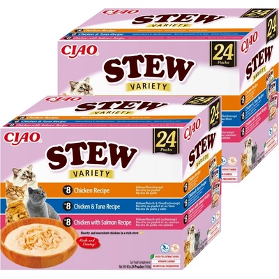 Ciao Stew s příchutí kuřete tuňáka a lososa 44 x 40 g