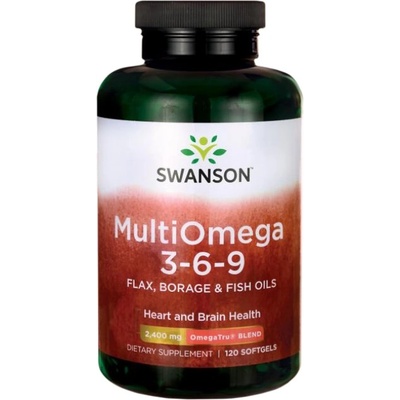 Swanson Multi Omega 3-6-9 (Flax, Borage, Fish) [120 Гел капсули]