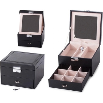 Verk 01455 šperkovnice se zrcadlem černá