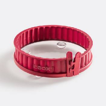 coox Силиконова форма за киш COOX със стъклена основа в червен цвят - Ø18 х h4 см (COOX 1613-301)