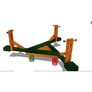Playground System Hojdačka trojpružinová z agátu Triangl