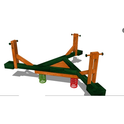 Playground System Hojdačka trojpružinová z agátu Triangl