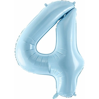 vybavsenaparty Fóliová číslice baby blue '4' - 86 cm