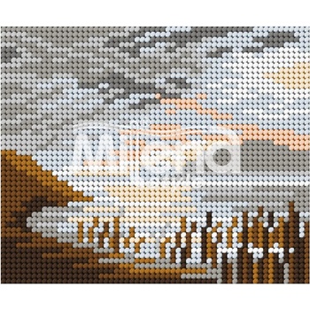 Milena Style Сребърно езеро - гоблен със схема конци Ariadna 1: 4