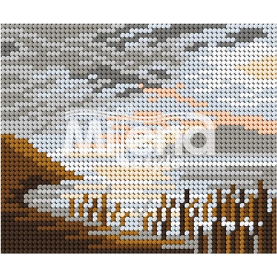 Milena Style Сребърно езеро - гоблен със схема конци Ariadna 1: 4