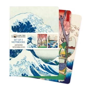 Flame Tree Publishing Japanese Woodblocks Set of 3 Standard Notebooks | Flame Tree Publishing