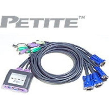 Aten CS-64A DataSwitch elektronický 4:1 (kláv.,VGA,myš,audio) PS/2