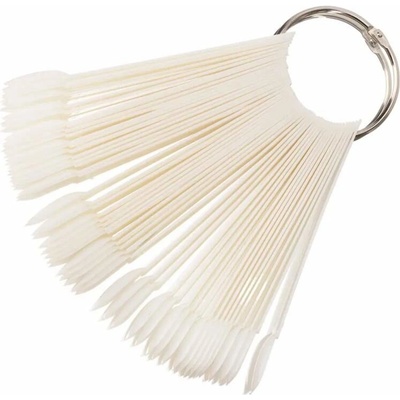 Starnails Vzorník na UV gel/ gel lak/ lak, NATURAL tvar mandle, vějíř, 50 ks