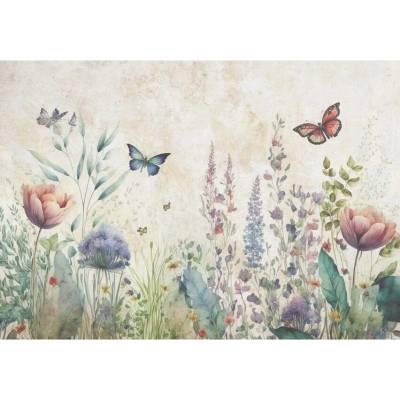 Postershop Fototapeta vliesováNature meadow flowers butterflies rozměry 312x219cm