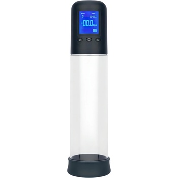 Boners - автоматична LCD пенис помпа (прозрачно-черна)