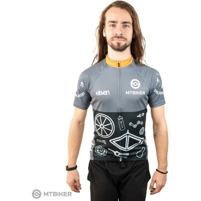 MTBIKER šedá/oranžová