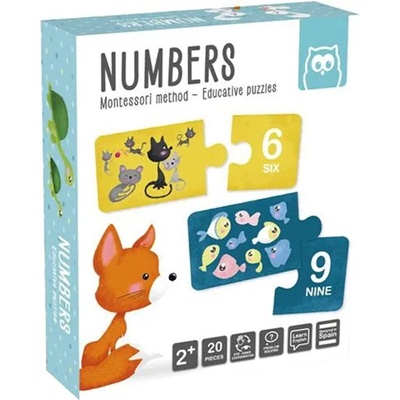 Eurekakids Детски пъзел Eurekakids - Montessori, Числа, 20 части (EU483024)