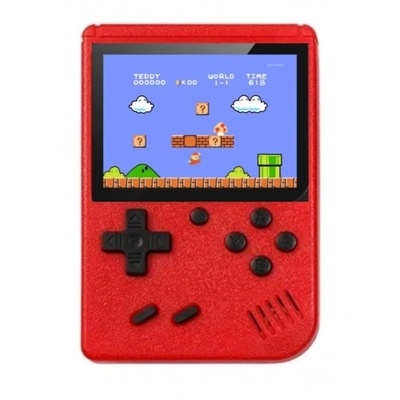 Planet Tech Преносима игрална ретро конзола с цветен дисплей и 400 игри, TV Out, Червена (retroPC Red)