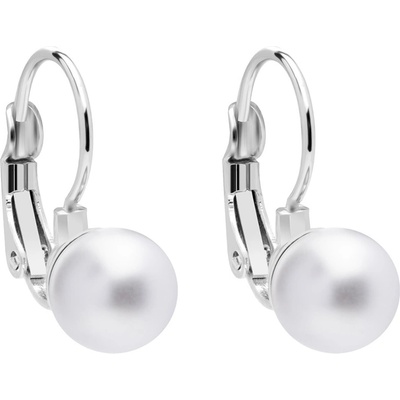 Preciosa perlové náušnice Silky Pearl s voskovými perlemi mat 2271 01 bílé