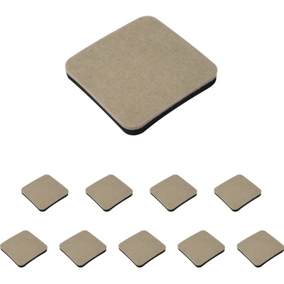 Walteco Filcová podložka s protiskluznou stranou 89x89mm, pro masivní nábytek a těžší předměty Množství: 10 ks , 85211BP2 – Sleviste.cz
