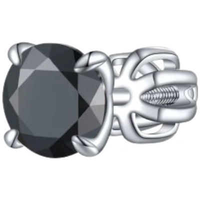 Olivie stříbrná náušnice PIPPI BLACK 8760