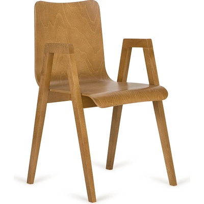 Paged Link B-2120 Seat Wood Back Wood buk morený / dyha