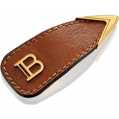 Balmain Allure Brown Hair Clip, kožená sponka do vlasů