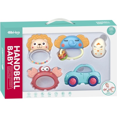 Chipolino Сет дрънкалки и гризалки Chipolino - Животни, 5 части (DRN02460878)