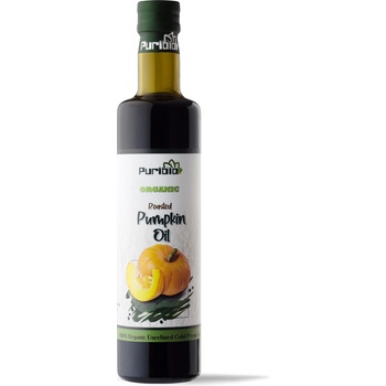 PuriBio Tekvicový olej lisovaný z pražených jadier 0,5 l