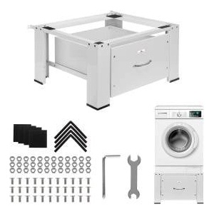 Maclean Washing machine / dryer base with Maclean drawer, max. load 150kg, white, MC-117 W