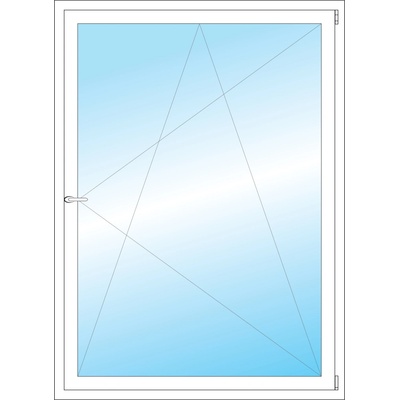 Okna Hned Plastové okno 1200 x 1650 mm bílé otevíravé a sklopné pravé