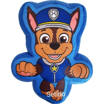 Setino Tvarovaný 3D vankúš Tlapková patrola Paw Patrol Skye a Everest 36x36