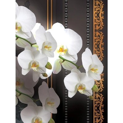 Preinterier Fototapeta panel - PL0117 - Biele kvety vlies - 206cm x 275cm