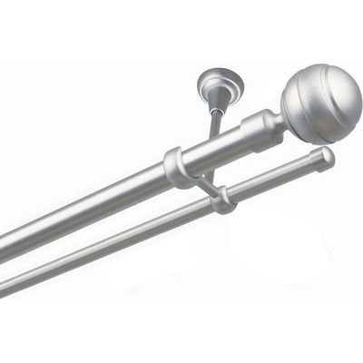 OK-GarnýžeCZ Garnýž kovová dvouřadá 25/16mm Paola satina 170 cm do stropu / na tunýlek - bez kroužků