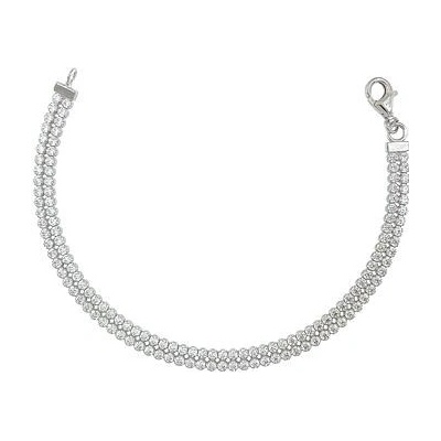 INFINITYSILVER Stříbrný náramek TENNIS 2F se zirkony CTENNIS 2F 18