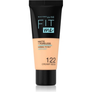 Maybelline new york Fit Me! Matte+Poreless матиращ фон дьо тен за нормална към мазна кожа цвят 122 Creamy Beige 30ml