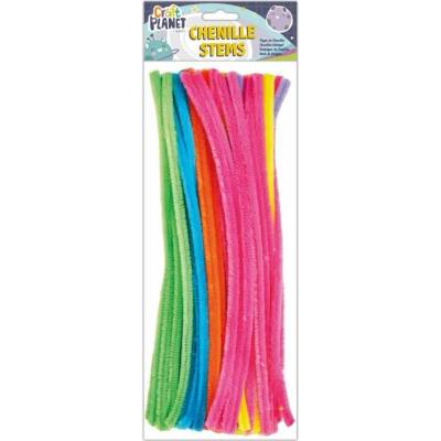 WEST DESIGN PRODUCTS LIMITED Chlupaté modelovací drátky neonový mix (60ks)