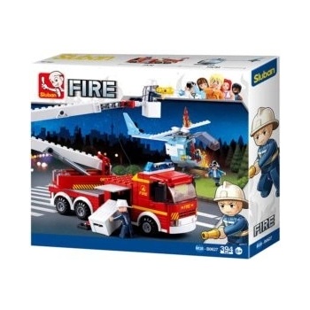 Sluban B0627 Hasiči Hasičské auto a helikoptéra