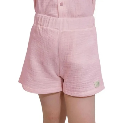 ESITO Dievčenské mušelínové kraťasy Pink
